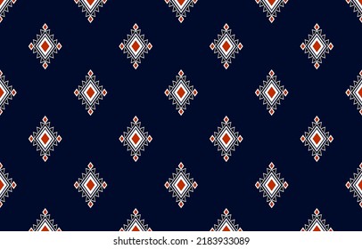 Fabric Morocco, geometric ethnic oriental seamless pattern traditional Design for background,carpet,wallpaper.clothing,wrapping,Batik fabric,Vector illustration.embroidery style.