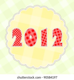 Fabric new year background for 2012