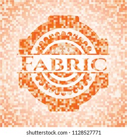 Fabric orange mosaic emblem