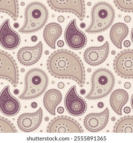 Fabric pastel at paisley pattern. Artistic elegant and classical tranquility. Mandala minimal on lovely swirling. Vintage hand-drawn in curled leaf.