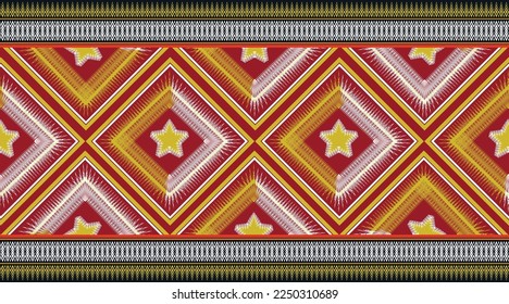 Fabric pattern The arrangement of geometric shapes combined to form a fabric pattern that looks beautiful illustration Fabric pattern background