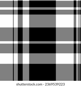 Fabric pattern background of tartan textile vector with a texture plaid seamless check in gray and black colors.