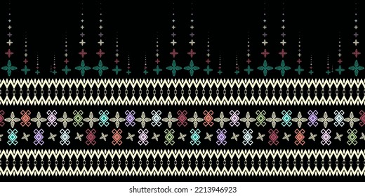 fabric pattern in black, geometric style for design for clothes ect
