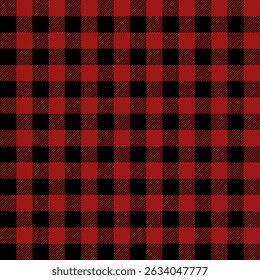 Fabric pattern, black and red checkered pattern, gift wrapping paper , seamless pattern 