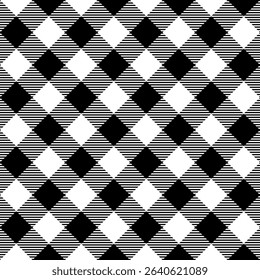 Fabric pattern,  black and white checkered pattern, gift wrapping paper , seamless pattern 