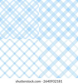  Fabric pattern, blue checkered pattern, gift wrapping paper , seamless pattern 