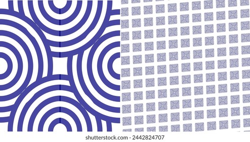 Fabric Pattern Blue Color as Sample Vector Illustrated