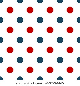  Fabric pattern, blue and red polka dots pattern, gift wrapping paper , seamless pattern 