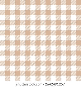Fabric pattern, brown and white checkered pattern, gift wrapping paper , seamless pattern 