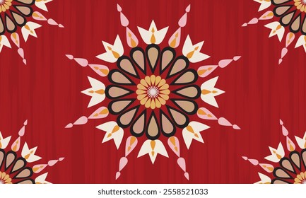 The fabric pattern consists of beautiful flowers, background with flowers