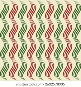 The fabric pattern is a continuous seamless pattern with elegant curves in white tones, red and green floral patterns, and a yellow background.