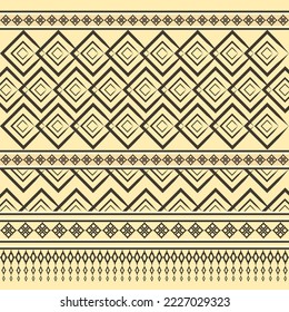 Stoffmuster, cremefarbener Hintergrund mit grafischem Vintage-Stil.