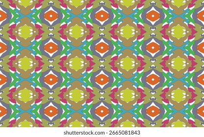 Diseño de patrón de tela para tela, alfombra, Fondo de pantalla, Ilustración vectorial.