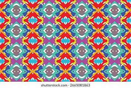 Diseño de patrón de tela para tela, alfombra, Fondo de pantalla, Ilustración vectorial.