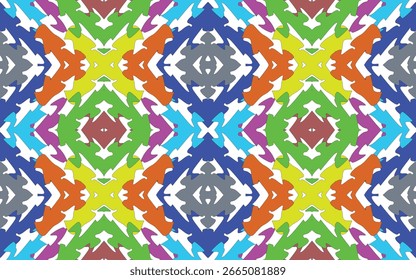 Diseño de patrón de tela para tela, alfombra, Fondo de pantalla, Ilustración vectorial.