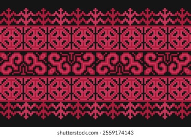 fabric pattern design
ethnic fabric pattern
black and red fabric pattern
Textile business
cushion cover
skirt
dress
ethnic geometry
Pixel Art