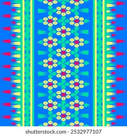 Strukturdesign
ethnisches Gefüge
Blau, rosa, gelbes Stoffmuster
Gelbblume
Textilgeschäft
Kissenbezug
ethnische Geometrie