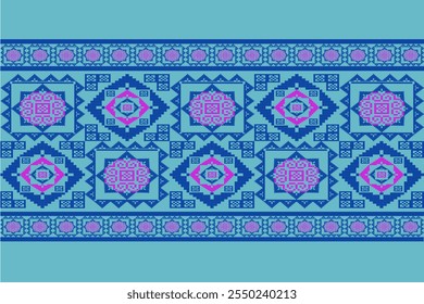 fabric pattern design
ethnic fabric pattern
Blue and pink fabric pattern
Textile business
cushion cover
ethnic geometry
Pixel Art