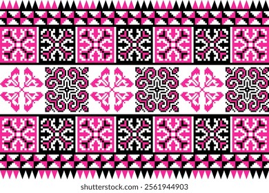 fabric pattern design
ethnic fabric pattern
pink and black fabric pattern
Textile business
cushion cover
ethnic geometry
skirt
Pixel Art