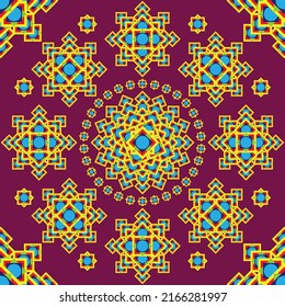 Fabric pattern design with geometric shapes