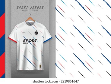 Fabric pattern design for sports t-shirts, soccer jerseys, running jerseys, jerseys, gym jerseys, white