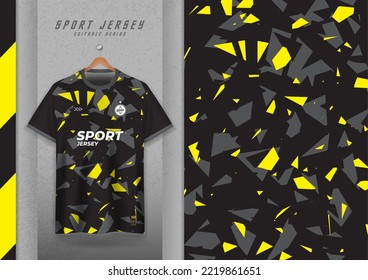 Fabric pattern design for sports t-shirts, soccer jerseys, running jerseys, jerseys, workout jerseys. yellow black pattern