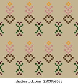 Fabric pattern design, using geometric shapes, True Tone gradient background.