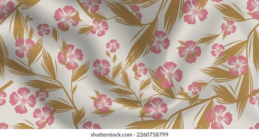 Diseño de patrones de tejido en ilustración vectorial. Hermosas impresiones florales impecables. Textil vintage de fondo repetible. Estilo de moda de verano. 