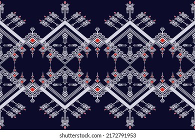 
fabric pattern design white yarn style Round colored background decorated with flowers on top. for clothing, home decoration