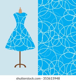 Fabric pattern design for a woman's dress. Perfect for printing on fabric or paper.