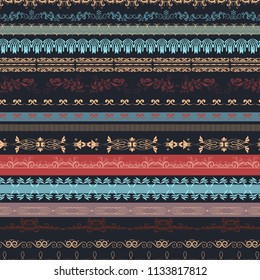 Fabric pattern in ethnic vintage style