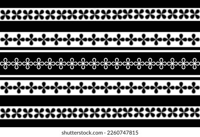 Fabric pattern floral pattern black and white diagonal stripes