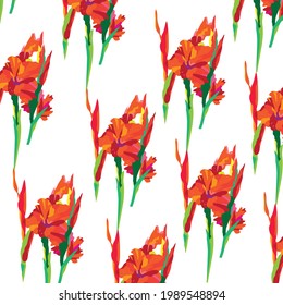 Fabric pattern from fresh wildflowers for fabric print, poster, cover, invitation card design background