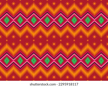 fabric pattern geometric for background rug wallpaper clothing wrap batik fabric embroidery illustration vector beautiful