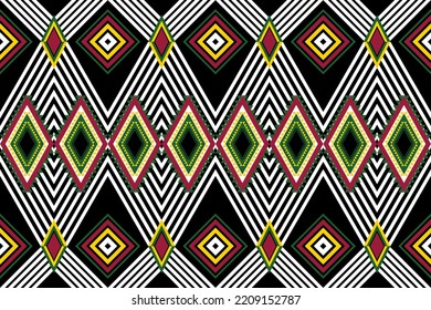Patrón de tejido geométrico étnico estilo nativo para la impresión decorativa textil 