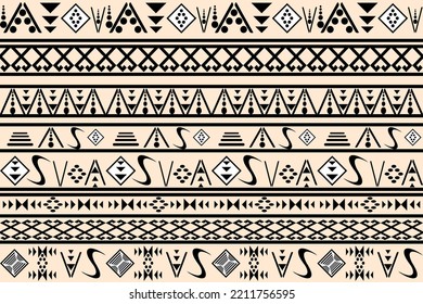 Fabric pattern geometric ethnic native style seamless pattern for decorative print textiles 