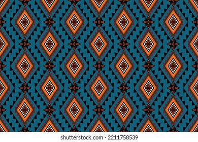 Fabric pattern geometric ethnic native style seamless pattern for decorative print textiles 