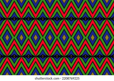 Patrón de tejido geométrico Patrón étnico Ikat para tejidos de impresión decorativa 