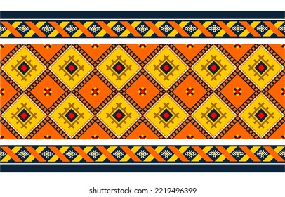 The fabric pattern is geometric shapes arranged in an orderly manner overlapping beautifully with lines, squares, circles and dots. Native fabric pattern, fabric, fashion, shoes