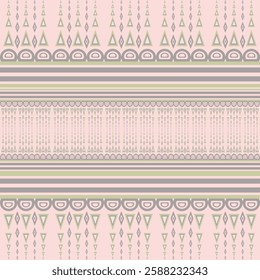 Fabric pattern geometry pink green brown