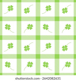 Fabric pattern, green checkered pattern, gift wrapping paper