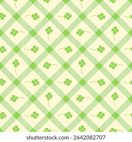 Fabric pattern, green checkered pattern, gift wrapping paper , seamless pattern 