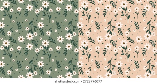 a fabric pattern hand drawn of white flower background, design for fabric or various pattern printing works.