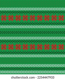 Patrón de tela para el suéter de jacquard tejido plano de punto y prendas de vestir vector totalmente editable 