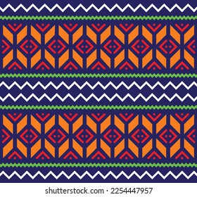 Patrón de tela para el suéter de jacquard tejido plano de punto y prendas de vestir vector totalmente editable 