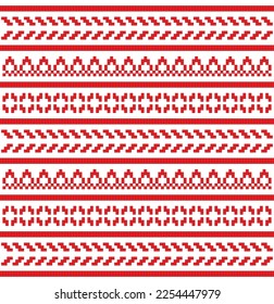 Fabric pattern for jacquard sweater flat knit and garments fabric fully editable Vector 