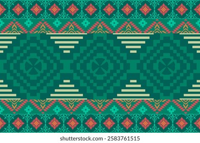 Fabric pattern native american design geometric pattern navajo , boho , american indian style pattern seamless vector for fabric patterns, curtains or home decorations.