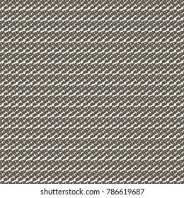Fabric pattern on inclined rows, with horizontal strips. Blanket texture. Abstract vector.
