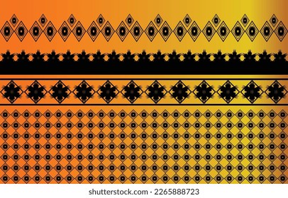 Das Stoffmuster ist außergewöhnlich, mit goldenem Hintergrund, der mit einem schwarzblorähnlichen Muster wie ein Schachbrett dekoriert ist