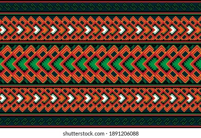 Fabric pattern patterns On blue background EP.15.Used to decorate on textiles, carpets, clothing, utensils, advertisements, wallpaper or other works.